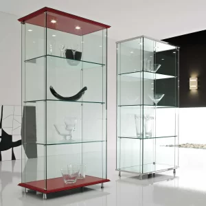 display cabinet with glass doors