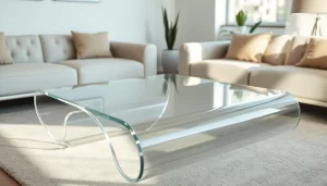 Clear Perspex Coffee Table