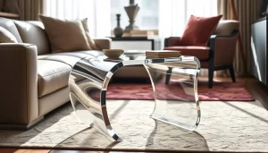 acrylic side table, acrylic bedside table, acrylic end table, acrylic furniture