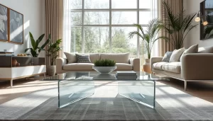clear acrylic coffee table