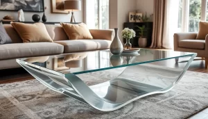 lucite coffee table