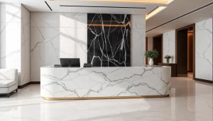 marble reception counter