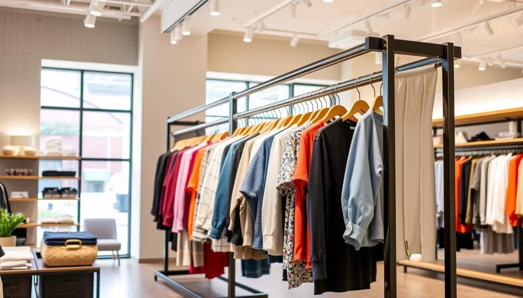 commercial garment display racks