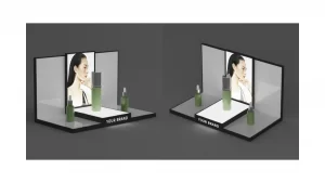 Acrylic makeup display stand