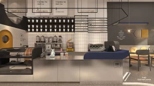Milk tea & juice shop interior design decorative